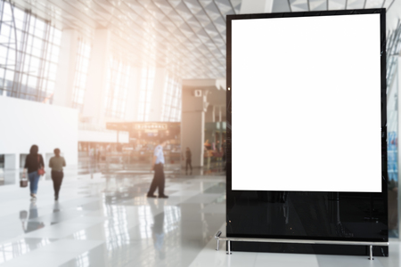 beauty  full blank advertising billboard at airport background large LCD advertisementの写真素材