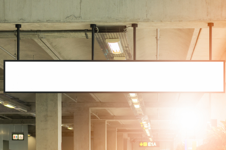 beautiful blank advertising billboard at airport background large LCD advertisementの写真素材