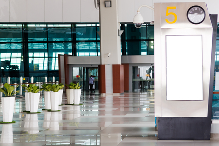 beauty  full blank advertising billboard at airport background large LCD advertisementの写真素材