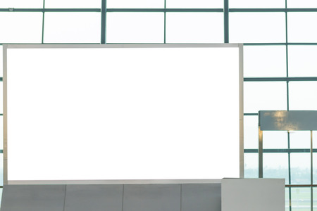 beauty  full blank advertising billboard at airport background large LCD advertisementの写真素材