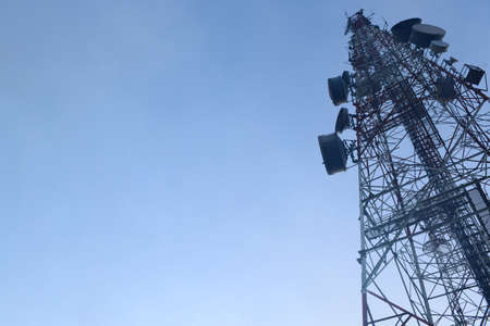 telecommunication mast TV antennas wireless technologyの写真素材