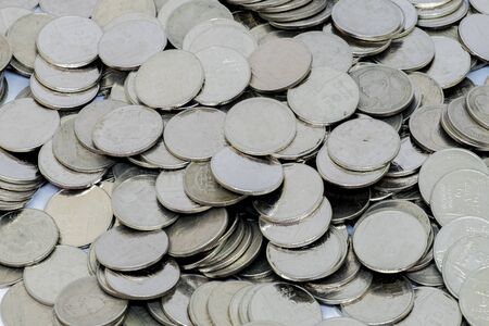 Coins silver Baht Thailandの写真素材