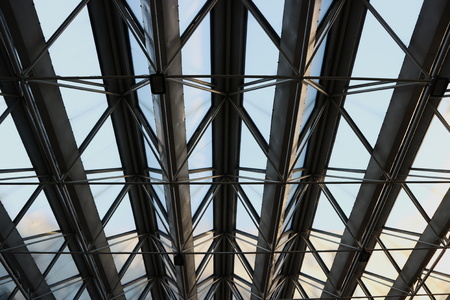 Structures of covering of terminal of Marine Station, Saint-Petersburg, Russiaの写真素材