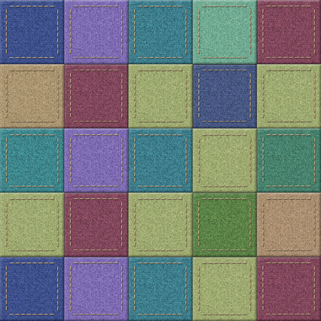 color patchwork jeans background, denim textile texture