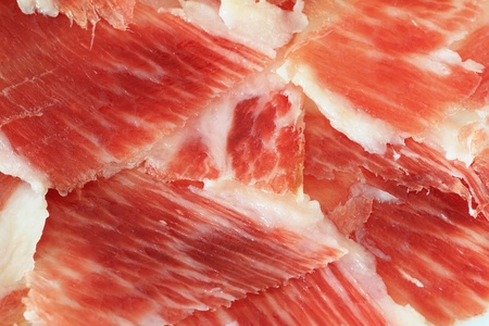 serrano ham background closeupの写真素材