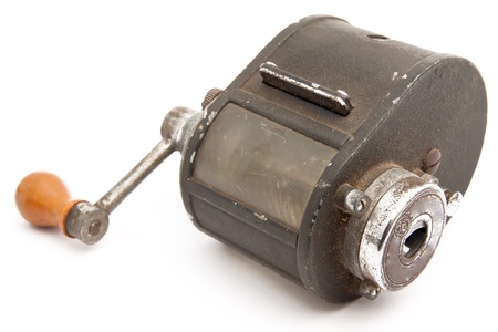 manual pencil sharpener of metalの写真素材