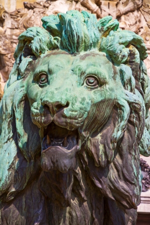 Bronze lionの写真素材