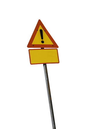 Yellow Alert signal with square for text