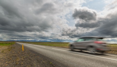 Iceland by car    trail の写真素材