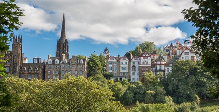 View of old Edinburghの写真素材