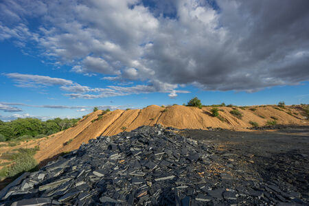 Abandoned slate mineの写真素材
