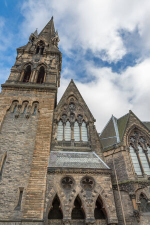 Vintage facade of St John\'s Tolbooth Church in Edinburghの写真素材