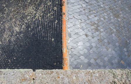 Slate roof, top viewの写真素材