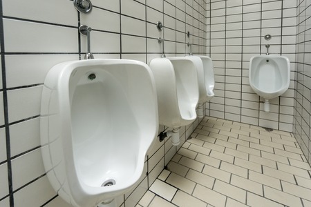 Wide view of public toiletの写真素材