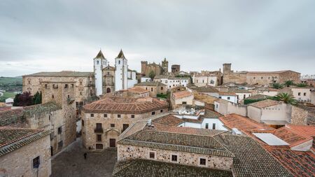 Top view of Caceres downtownの写真素材