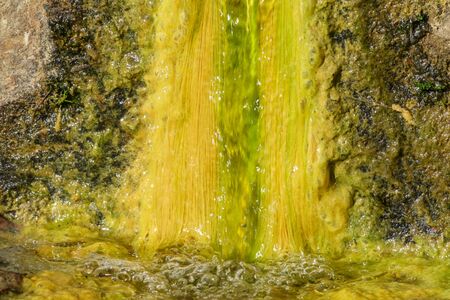 Colored fountain closeup with slimeの写真素材