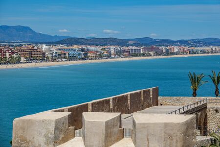 Flats along coastline in Spainの写真素材