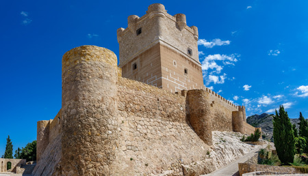 Villena Castle bottom view in Costa Blanca Alicante Spainの写真素材