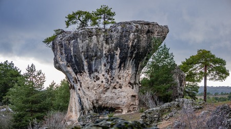Karstic formations in the Majadas park, Cuencaの写真素材