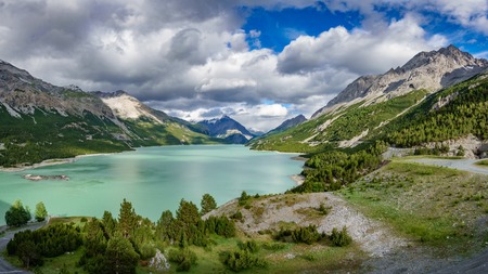 Lake of Cancano - Bormio (Province of Sondrio)の写真素材