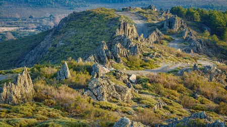 Nice track between rocksの写真素材