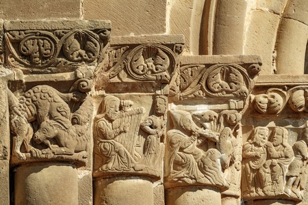 Column capital with shallow depth of fieldの写真素材