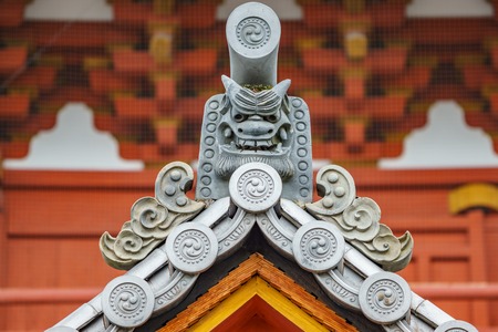 Japanese temple roofの写真素材
