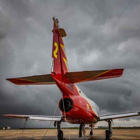 Advanced jet trainer CASA C-101 Aviojet, known as Eagle Patrol, rear viewのeditorial素材
