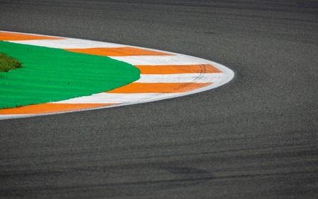 Grand prix circuit u-shape curve detail viewの写真素材