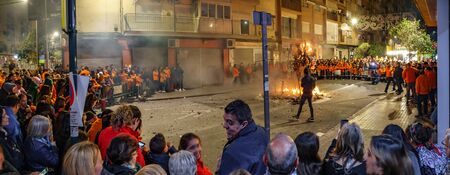 Valencia in Fallas, the crema of childhood fallaのeditorial素材