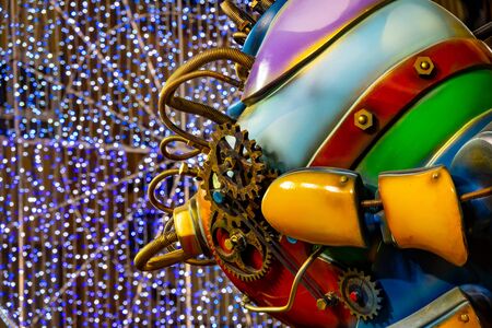 Valencia in Fallas 2019, Detailed view of robot ninot in Les Fallesのeditorial素材