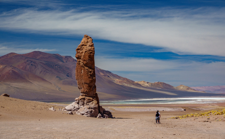 Stone formation Pacana Monks in Atacama Desertの写真素材