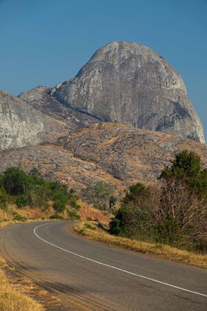 Rock with elephant shape in the distanceの写真素材