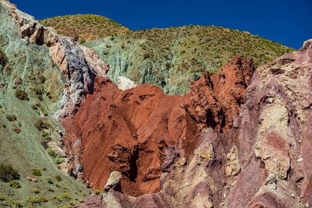 Rainbow valley with bright colors in Atacamaの写真素材