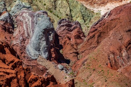 Rainbow valley with bright land colors in Atacama