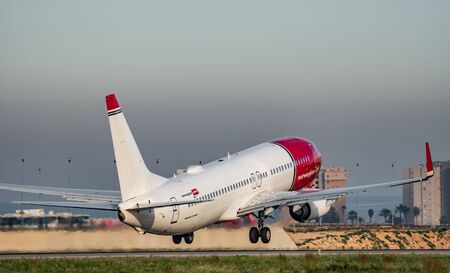 Norwegian air plane taking offのeditorial素材