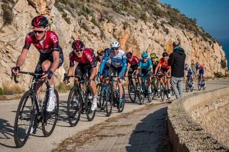 Ineos cycling leading the group in the final kmのeditorial素材
