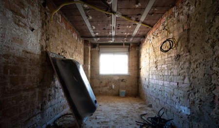 House alteration with light at the endの写真素材