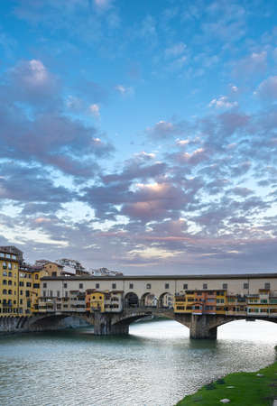 Ponte vecchio in Florence with text space