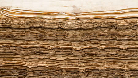 Close up of antique book sheets