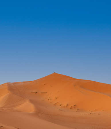 Group of people on top of the duneの写真素材
