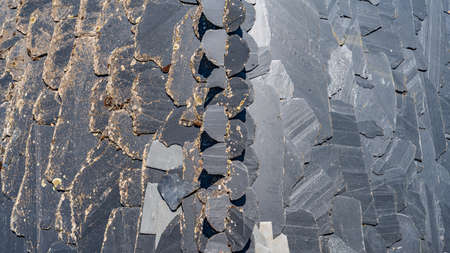 Slate roof with north and south sidesの写真素材