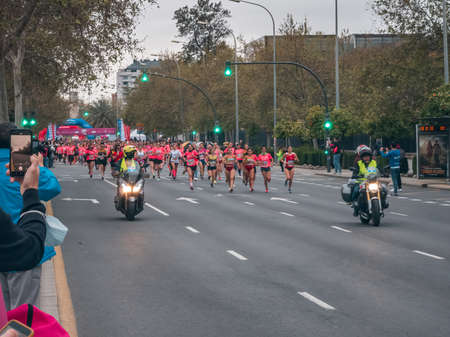 Woman Race against cancer in Valencia, Spainのeditorial素材