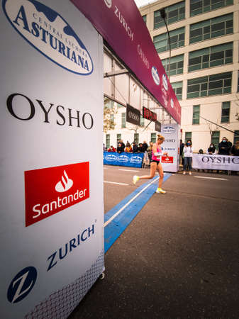 Woman Race against cancer in Valencia, Spainのeditorial素材