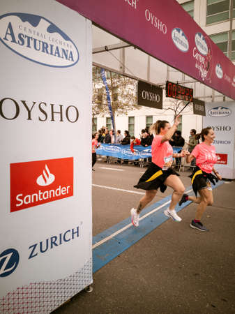 Woman Race against cancer in Valencia, Spainのeditorial素材