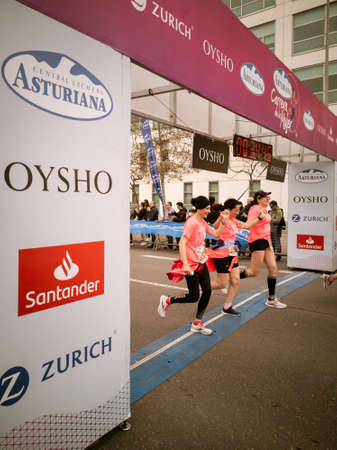 Woman Race against cancer in Valencia, Spainのeditorial素材