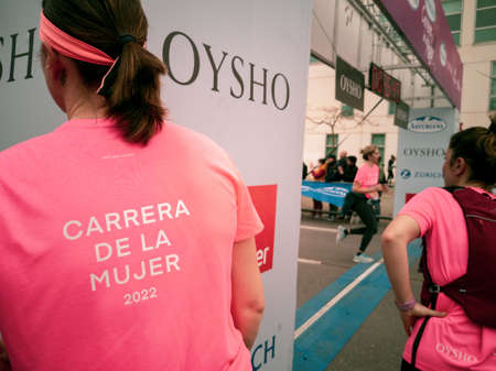 Woman Race against cancer in Valencia, Spainのeditorial素材