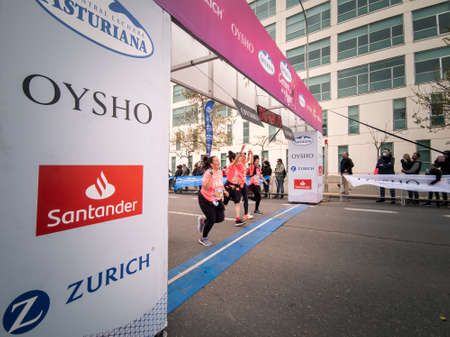Woman Race against cancer in Valencia, Spainのeditorial素材