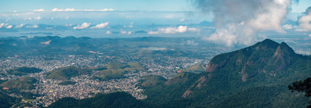 Rio de Janeiro Bay Panorama from the Mountainsの写真素材