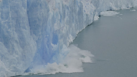 Majestic Perito Moreno Glacier Ice Collapse in Slow Motionの写真素材